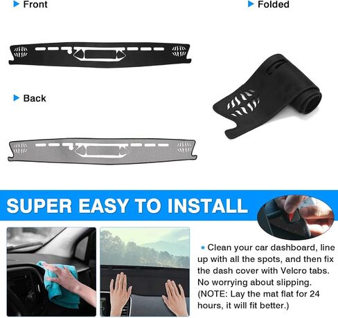 Autorder Dashboard Cover Mat for 2014-2023 Jeep Cherokee Accessories Dash Cover Flannel Dash Mat Sunshade Glare UV Rays Protector (Not Fit Grand Cherokee) in Saudi Arabia