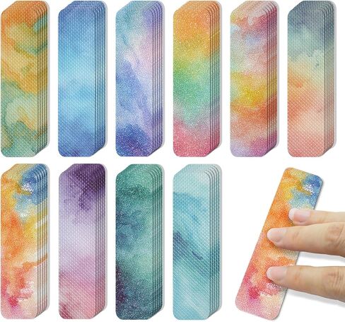 DASTTUIS 20 Pieces Anxiety Sensory Stickers - Sensory Strips with 2 Textured Surface Adhesives - Fidget Stickers Office & Classroom Desk Must Haves for Adults Teens in Saudi Arabia