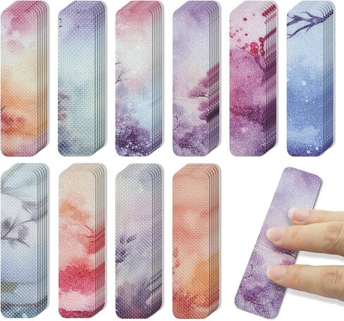 DASTTUIS 20 Pieces Anxiety Sensory Stickers - Sensory Strips with 2 Textured Surface Adhesives - Fidget Stickers Office & Classroom Desk Must Haves for Adults Teens in Kuwait