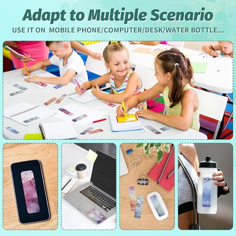 DASTTUIS 20 Pieces Anxiety Sensory Stickers - Sensory Strips with 2 Textured Surface Adhesives - Fidget Stickers Office & Classroom Desk Must Haves for Adults Teens in Kuwait