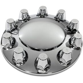 Roadmaster 217P Chrome ABS Front Wheel Axle Cover with Removable Hub Cap and Threaded Nut Cover