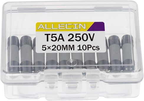 ALLECIN 15A 250V 5x20MM Slow Blow Ceramic Fuses 15 Amp 250 Volt 0.2 x 0.78 Inch Time Delay Tube Fuse T15AL250V (Pack of 10Pcs) in Saudi Arabia