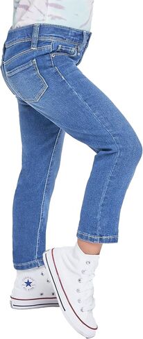 YMI Baby Girls Toddler Essential Snap Button Fly Skinny Jeans, M08 Medium Blue, 5 US in Saudi Arabia