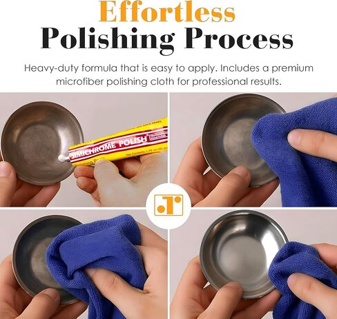 علبة تلميع جميع المعادن من مجموعة Rosenthal Simichrome مع قطعة قماش تلميع من الكروم وتلميع المعادن 250 جرام (علبة 250 جرام مع قطعة قماش واحدة) in Kuwait