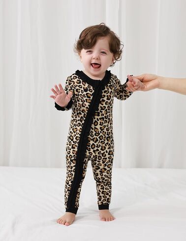 Baby Boys Girls Rompers Soft Infant Toddler Zippered Footed Romper Newborn Viscose from Bamboo Pjs in Kuwait
