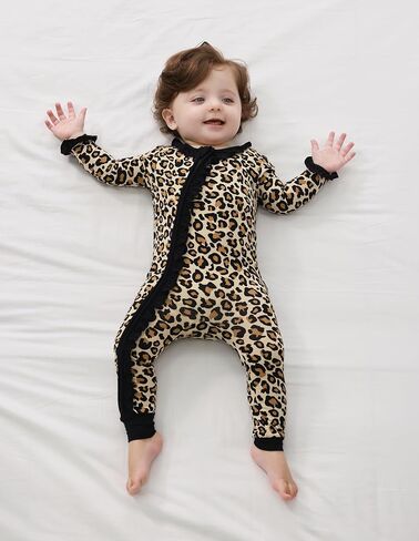 Baby Boys Girls Rompers Soft Infant Toddler Zippered Footed Romper Newborn Viscose from Bamboo Pjs in Kuwait