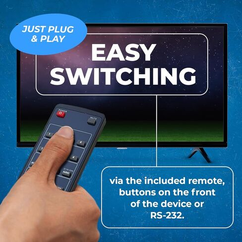 OREI Quad Multi HDMI Viewer 4 in 2 Out, HDMI Matrix Switcher 4 Ports Seamless Switching and IR Remote Supports 4K PIP PS5/PC/DVD/Security Camera, HDMI Switch RS-232 Optical Out - HDS-402MV in Saudi Arabia