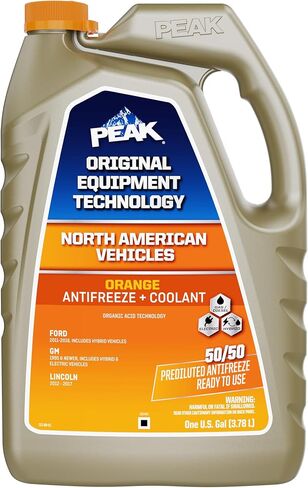 Peak Oet Exted Life Orange 50/50 مضادات التجمد/المبرد للسيارات في أمريكا الشمالية ، 1 جالون. in Saudi Arabia