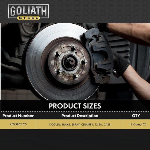 Goliath Steel Brake Spray Cleaner - Non-Chlorinated, Low-VOC, 17 fl oz (12-Pack) in Saudi Arabia