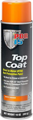 POR-15 Top Coat Spray Paint, Direct to Metal Paint, Long-term Sheen and Color Retention, 15 Fluid Ounces, Chassis Black in Saudi Arabia