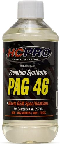 HCPRO PAG 46 A/C Compressor Oil – Premium Synthetic Lubricant – 8 Oz – Anti-Wear, Moisture Resistant, OEM Approved for Automotive & Industrial Air Conditioning Systems in Saudi Arabia