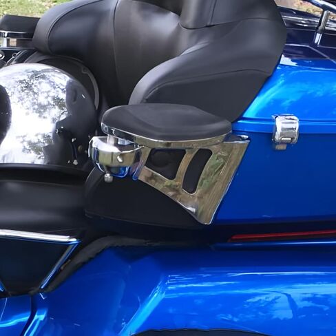 مساند ذراع للركاب HDBUBALUS مع حامل أكواب مناسبة لدراجات Harley Touring وTri Glide 2014-2022 باللون الأسود in Kuwait