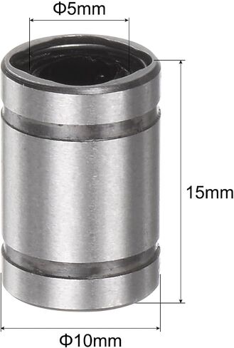 uxcell 4pcs LM10LUU Linear Ball Bearings, 10mm Bore Dia, 19mm OD,55mm Length, Linear Motion Bearing for CNC Machine Tool 3D Printer in Saudi Arabia