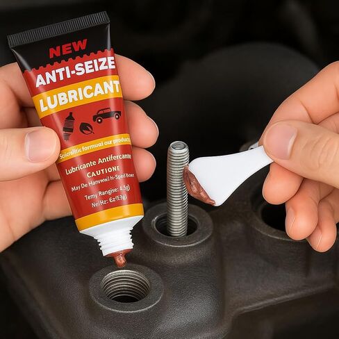 Copper Anti-Seize Brake Caliper Grease & Thread Lubricant - High Temp Copper Antiseize Compound Prevents Noise, Seizes - Use for Brake Pins, Bolts, Spark Plugs, Automotive Application - 1oz Tube 1Pack in Saudi Arabia