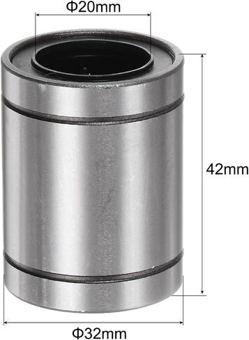 uxcell 4pcs LM10LUU Linear Ball Bearings, 10mm Bore Dia, 19mm OD,55mm Length, Linear Motion Bearing for CNC Machine Tool 3D Printer in Saudi Arabia