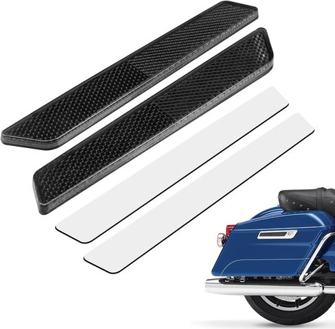 Amazicha Black Reflectors Hard Saddle Bag Latch Cover Reflectors Compatible for Harley Touring Street Glide Electra Glide Road Glide Road King 2014-2024 in Saudi Arabia