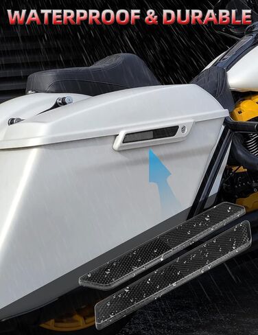 Amazicha Black Reflectors Hard Saddle Bag Latch Cover Reflectors Compatible for Harley Touring Street Glide Electra Glide Road Glide Road King 2014-2024 in Saudi Arabia