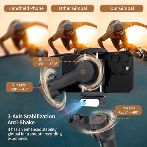 L7C Pro KIT، مثبت انحراف لـ TikTokers/Youtuber، انحراف للهاتف المحمول مع تتبع نشط بالذكاء الاصطناعي المغناطيسي، مثبت هاتف قابل للطي لتسجيل الفيديو، لهواتف iPhone وAndroid، مجموعة مدونات الفيديو in Kuwait