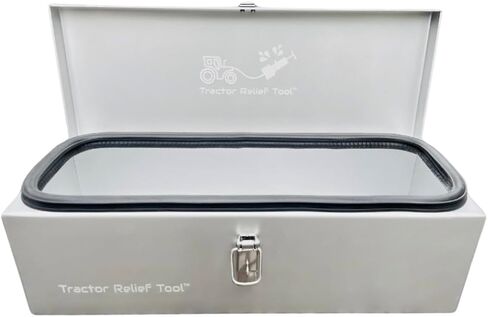 Weatherproof Anodized Aluminum Tractor Tool Box for Kubota, John Deere, Modern Tractors - Universal Fit by Tractor Relief Tool™ in Saudi Arabia
