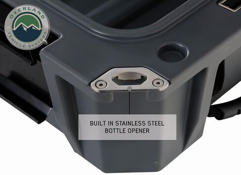 Overland Vehicle Systems D.B.S. 95 QT Dry Box Storage with Drain and Bottle Opener | Dark Grey | Waterproof Sealing | Heavy Duty Latches | 40100011 in Saudi Arabia