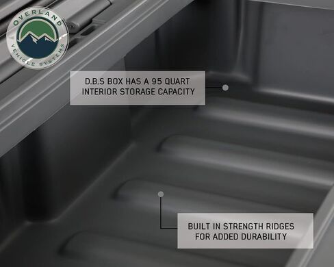 Overland Vehicle Systems D.B.S. 95 QT Dry Box Storage with Drain and Bottle Opener | Dark Grey | Waterproof Sealing | Heavy Duty Latches | 40100011 in Saudi Arabia