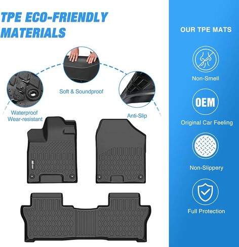 Nilight TPE Floor Mats for 2026 Honda Passport RTL TrailSport All Weather Custom Fit Heavy Duty Floor Liners in Saudi Arabia