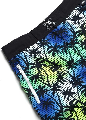 Body Glove Boys' Board Shorts - UPF 50+ Quick Dry Bathing Suit Swim Trunk (Size 8-18), Size 8, Blue Green Swirls in Saudi Arabia