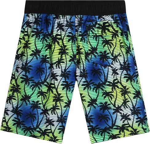 Body Glove Boys' Board Shorts - UPF 50+ Quick Dry Bathing Suit Swim Trunk (Size 8-18), Size 8, Blue Green Swirls in Saudi Arabia