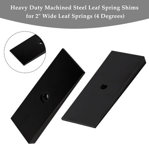 Topteng 2PCS 2" Wide 4°Degree Steel Leaf Spring Degree Shims for 2" Wide Leaf Springs for Off-road Trucks, SUVs in Saudi Arabia