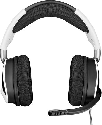 سماعة الألعاب اللاسلكية Corsair Void Pro RGB (إضاءة RGB قابلة للتخصيص، زمن استجابة منخفض 2.4 جيجا هرتز لاسلكي، صوت محيطي 7.1 دولبي، ميكروفون أحادي الاتجاه محسّن) - أبيض in Saudi Arabia