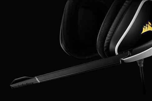 سماعة الألعاب اللاسلكية Corsair Void Pro RGB (إضاءة RGB قابلة للتخصيص، زمن استجابة منخفض 2.4 جيجا هرتز لاسلكي، صوت محيطي 7.1 دولبي، ميكروفون أحادي الاتجاه محسّن) - أبيض in Saudi Arabia