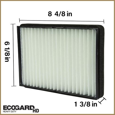 ECOGARD XC10614HD Premium Heavy Duty Truck Cabin Air Filter (8-1/2 x 6-1/8 x 1 inch) Fits Sterling Acterra, A-Line and L-Line in Saudi Arabia