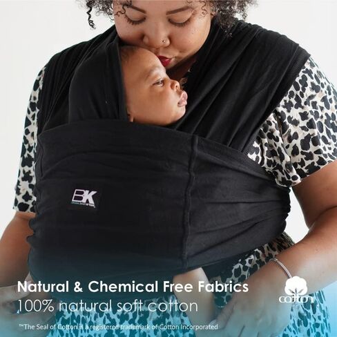 Baby K'tan Original Baby Wrap Carrier, Infant and Child Sling - Simple Wrap Holder for Babywearing - No Rings or Buckles - Carry Newborn up to 35 lbs, Heather Grey, Women 6-8 (Small), Men 37-38 in Kuwait