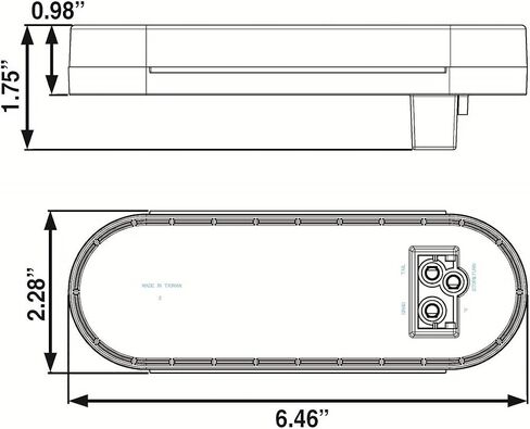 Optronics STL12RB Stop/Turn/Tail Light, Recess Mount, Pl-3 Connection, Red in Saudi Arabia