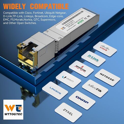 1000BASE-T SFP Transceiver, 1.25G SFP to RJ45, Copper SFP to Ethernet Module for Cisco SFP-GE-T, Meraki, Fortinet, Ubiquiti UniFi UF-RJ45-1G, D-Link, Supermicro, Netgear, TP-Link and More in Saudi Arabia