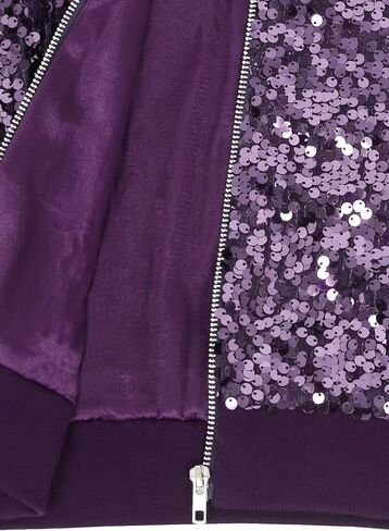 Anna-Kaci Womens Sequin Jacket Bomber Coat 1989 Slitter Outfit For Concert Party, Red, Medium in Saudi Arabia