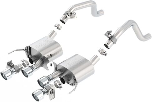 Borla 11856 نظام العادم Axle-Back Performance لعام 2014-2019 شيفروليه كورفيت (C7) 6.2L V8 ناقل حركة أوتوماتيكي مع صمامات AFM مع صمامات NPP. Exc. جراند سبورت مع انتقال يدوي in Kuwait