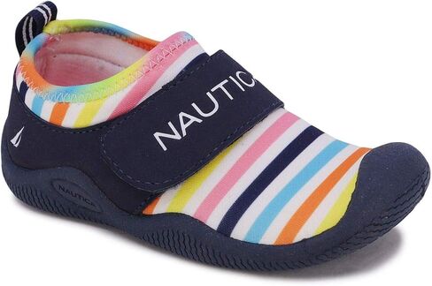 Nautica Kids' Water Shoe: Durable, Closed-Toe Sport Sandal for Girls and Boys - Ideal for Swimming-Bilean Toddler-Black Multi Print-8 in Saudi Arabia