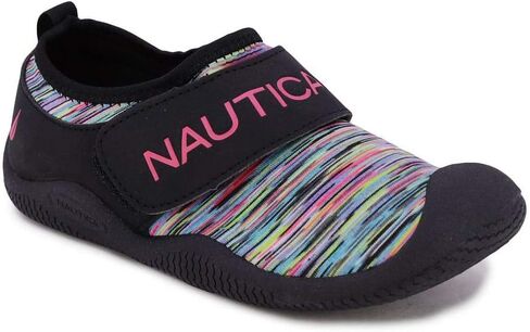 Nautica Kids' Water Shoe: Durable, Closed-Toe Sport Sandal for Girls and Boys - Ideal for Swimming-Bilean Toddler-Black Multi Print-8 in Saudi Arabia