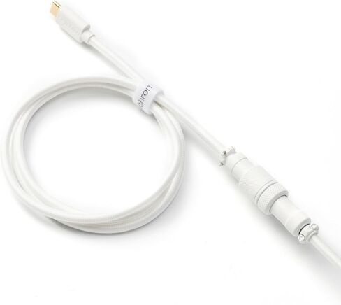 Keychron Custom Coiled Aviator Type-C Cable - Blue in Kuwait