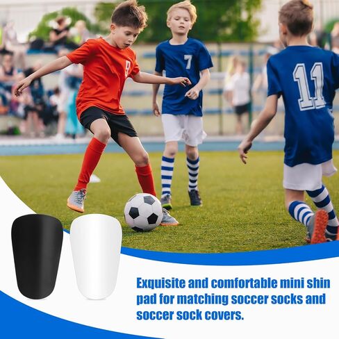 4pcs Extra Mini Soccer Shin Guards, 3.94x2.36in Comfortable Small Football Shin Pads Protective Equipment for All Ages Boys Girls Women Men Wear with Grip Socks (Pink, White) in Saudi Arabia