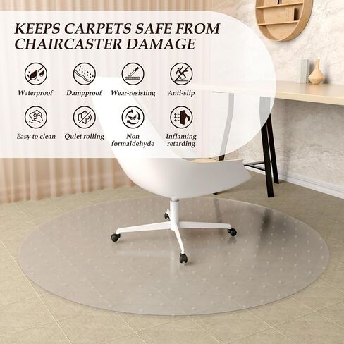 Office Chair Mat for Carpeted Floors,Chair Mat for Low Pile Carpet Floors, Chair Mat Office Home Gaming Chair Mat,48 X 36 inches Office Carpeted Floor Mats for Computer Home Chair in Saudi Arabia