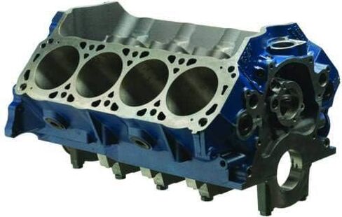 Engine, Boss 351, Bare Block, 3.990 in Bore, 9.200 Deck, 4-Bolt Main, 2 Piece Seal, Iron, Small Block Ford, Each in Saudi Arabia