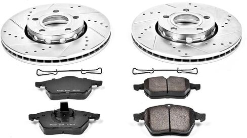Power Stop K3103 Front Z23 Carbon Carbon Fiber Brake مع مجموعة دوارات الفرامل المحفورة والمنزعة لـ Audi A4 1996-1998 ، Audi A4 Quattro 1996-1998 [Model Second] in Saudi Arabia