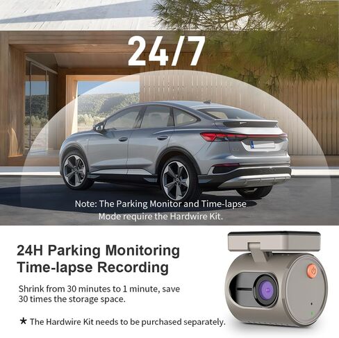 Tiny Dash Cam, KAWA 1296P QHD Mini Car Camera Dash Cam - Voice Control, WDR/3D DNR with Super Night Vision, 24H Parking Monitoring and G-sensor, 2024 New Dash Cam, MINI 3 in Saudi Arabia