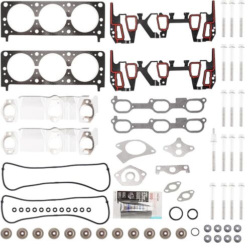 KAC 29PCS Engine Cylinder Head Gasket for 3.1L OHV VIN M, 1995-1996 Achieva/Corsica/Beretta/Regal/Cutlass Ciera, 1995-1998 Grand Am/Skylark, 1995-1999 Monte Carlo/Grand Prix/Lumina/Century-HS9957PT2 in Saudi Arabia