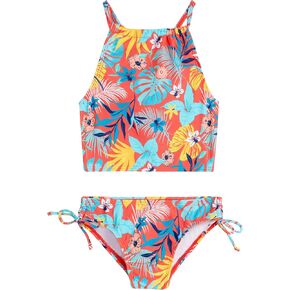 بدلة سباحة Daisy UPF 50+ للشاطئ الرياضية هالتر تانكيني مكونة من قطعتين، أبيض نيلي in Kuwait