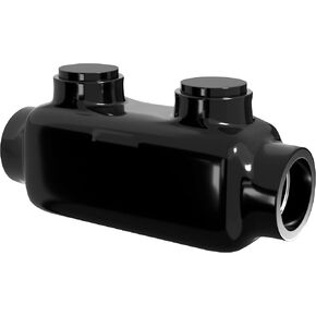 OhLectric Black Insulated Electrical In-Line Splice Connector, Aluminum Wire Connectors - Rugged Di-Electric Rubber/Vinyl Coating - 1/0-14 Wire Range, 3/16 Allen Hex - Rated up to 600 Volts - OL-38493 in Kuwait