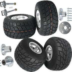 4 Pack 5in 5in go kart ars and rems 10x4.5-5 و 11 × 7.10-5 إطارات 3 عجلات خلفية stud go kart الخلفية الأمامية والمراكز والمفاصل التوجيهية للسباق go kart go cart trike atv (إطار المطر) in Saudi Arabia