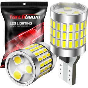 Torchbeam 3157 LED Bulb White, Upgraded Reverse Light Bulb, 600% Brighter T25 3156 3057 4157 3047 4057 3457 4114 Lamp for Backup Tail Reverse Brake DRL Signal Parking Lights, 6000K, Pack of 2